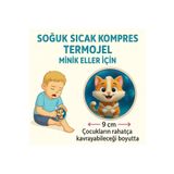 Vanaca Grup Soğuk Kompres Sıcak Kompres 2'li Yuvarlak Termojel Kedi Desenli Isıtıcı Soğutucu Jel