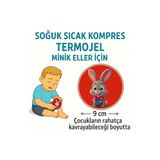 Vanaca Grup Soğuk Kompres Sıcak Kompres Termojel 2'li Yuvarlak Tavşan Desenli Isıtıcı Soğutucu Jel 9cm Çapında