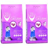 Vancat Baby Powder Kokulu İnce Taneli Kedi Kumu 20 kg Süper Topaklanma Özelliği ile