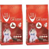 Vancat Kokusuz Bentonit İnce Taneli 2x10 kg Kedi Kumu