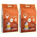 Vancat Portakal Kokulu İnce Tane 2x10 kg Kedi Kumu