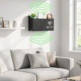 Vanch Duvar Tipi Wi-Fi Modem Saklama Kutusu(Siyah) – Kablo Düzenleyici Router Raf Organizer (5264) - Gri