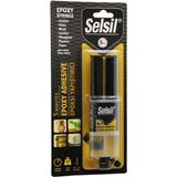 Vanch SELSİL EPOXY SYRINGE ADHESİVE ŞIRINGA EPOKSİ YAPIŞTIRICI 28GR. ALÜMİNYUM - CAM - PORSELEN - SERAMİK - AHŞAP - METAL (5264) - Gri - 3 Adet