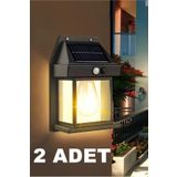 Vanckey 2 Adet Suya Dayanıklı Hareket Sensörlü Güneş Enerjili Solar Led Dış Mekan Bahçe Lambası