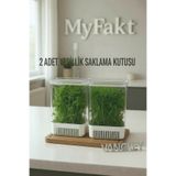 VANCKEY 2li 2900ml Çok Amaçlı Yeşillik Saklama Kabı Kutusu Sebze ve Yeşillik Tazelik Koruyucu Kutu