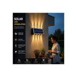 VANCKEY Solar LED Duvar Apliği 8 Ledli Bahçe Aydınlatması – Güneş Enerjili Dış Mekan Bahçe Lambası, Su Geçirmez Sensörlü Duvar Lambası, Beyaz & Gün Işığı Modlu Solar Aydınlatma