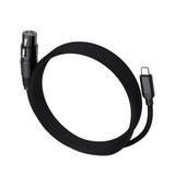VANDESAIL XLR Kabloları 6FT XLR - USB C Kablosu, USB C Erkek XLR Dişi 3-Pin Konnektör Adaptörü Mikrofon Kaydı için Mikrofonlar Ses Kablosu, Akıllı Telefonlara ve Tabletlere Bağlanır