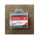 Vandor Ph3 Sac Vida Sıkma Ucu Yıldız Bits Uç Cobalt Kalın Vida Ucu 50MM 10PCS - PH3-50MM - Siyah