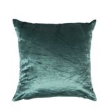 Vanelli Home Blues Parlak Kadife Çam Yeşili 45x45 cm Kare Kırlent Kılıfı - 45 x 45 cm