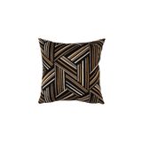 Vanelli Home Hardal Siyah Tonlarında 50*50 cm Kare Kırlent Kılıfı