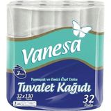 Vanesa 3 Katlı Tuvalet Kağıdı 32'li (4'li Paket)