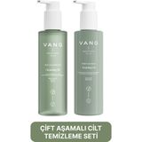 VANG 2'li Çift Aşamalı Cilt Temizleme Seti, Makyaj & Güneş Kremi Temizleme Yağı + Günlük Yüz Temizleme Jeli 200 ml