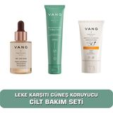 VANG 3'lü Gözenek & Ton Eşitleyici Cilt Bakım Seti, Salisilik Asit Serum + AHA BHA Peeling + Pembe SPF 50+ Güneş Kremi