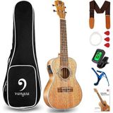 VANGOA Concert Boy Maun Ağacı Elektro Ukulele Ful Set