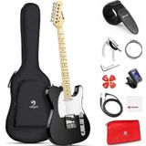 VANGOA Vtl-1Bk Telecaster Siyah Renk Elektro Gitar Seti