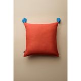 Vanilla Home Color Think Baskılı Püsküllü Kırlent Kılıfı
