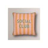 Vanilla Home Social Club Baskılı Çizgili Kırlent Kılıfı