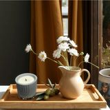 Vanilya Kokulu Mum, Soya Wax, Doğal Dekoratif Mum - Gri