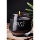 Vanilya Kokulu Siyah Mum - %100 Doğal Soya Mumu Aromaterapi ve Dekoratif Kokulu Mum - 300 cc
