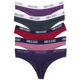 vanilya secret lingerie Kadın Beli Bant Lastikli Pamuklu Tanga 5'Lİ Paket (ASORTİ, M/L)