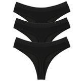 vanilya secret lingerie Pamuk Tanga (siyah, M/L)