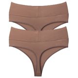 vanilya secret lingerie Tanga Yüksek Bel Toparlayıcı Pamuk 2'Li Paket (TAŞ, XL)