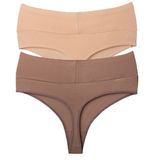 vanilya secret lingerie Tanga Yüksek Bel Toparlayıcı Pamuk 2'Li Paket (TENTAŞ, XL)