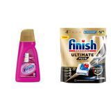 Vanish Kosla Multipower Renkliler için Leke Çıkarıcı ve Deterjan Güçlendirici Sıvı (1 x 1000 ml) ve Finish Ultimate Plus 20 Kapsül Bulaşık Makinesi Tableti