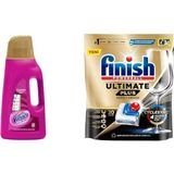 Vanish Kosla Multipower Renkliler Için Leke Çıkarıcı ve Deterjan Güçlendirici Sıvı (1 x 2000 Ml) ve Finish Plus 20 Kapsül Bulaşık Makinesi Tableti - 0,25 gr