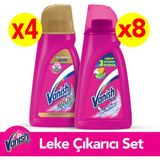 Vanish Kosla Sıvı Leke Çıkarıcı 8'li 900 ml + Vanish Gold 4'lü 900 ml