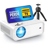 Vankyo Android Tv 1080P Destekli Sunspark 500W 9000 Lümen Wi-Fi Projeksiyon Cihazı - Beyaz