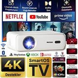 Vankyo Aurzen D1 Smart Tv 4k Destekli Projeksiyon Cihazı +hdr10+auto Focus+auto Keystone+6g Wifi+6.1bt+dolby Ses Sistemi - Ps5/ps4