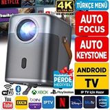 Vankyo H300a Android Tv 4k Destekli Projeksiyon Cihazı +auto Focus+auto Keystone 6g Wi-fi+5.2 Bluetooth 240 Inç Yansıtma+hifi Dolb