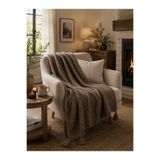Vannes Home %100 Pamuk Modern Püsküllü Çift Kişilik Pike Yatak Örtüsü 200x220 cm