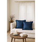 Vannes Home Saçaklı 2'li Dekoratif Kırlent Kılıfı 45x45 cm