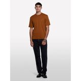 Vans %100 Pamuk Nervürlü Bisiklet Yaka T-Shirt Erkek Kahverengi T-Shirt - 325A3YNVS104Q