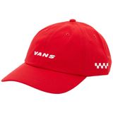 Vans Check Side Curved Bill Jockey Unisex Şapka, Standart, VN000QA6IZQ1VNS.IZQ1STD, Kırmızı, Unisex Yetişkin