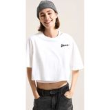 Vans Classic Script Kadın Beyaz T-Shirt - Vn000qdf