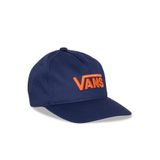 Vans Drop V Logo Snapback Lacivert Unisex Şapka, Standart, 369 VN000Q19, FOB1 Deep Indigo, Unisex Yetişkin