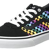 Vans Erkek çocuk Ward Canvas Spor ayakkabı,Schwarz Checker Black True White,50 EU