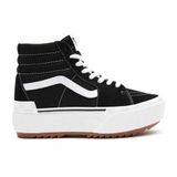 Vans Kadın Bot VN0A4BTW5ZN1 UA VANS SK8-Hi Stacked (SUEDECANVAS)BLKBLNCDBLNC