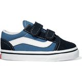 Vans Koyu Mavi Td Old Skool V Unisex Çocuk Spor Ayakkabı Düz Tabanlı Erkekler İçin Konforlu