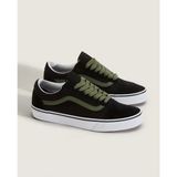Vans Old Skool Erkek Günlük Spor Ayakkabı Düz Taban Siyah-Yeşil Renkli Konforlu Tasarım - Siyah - Yeşil