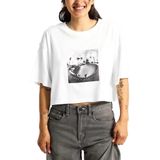 Vans Rhythm Relaxed Crop T-Shirt, S, 5003292100, Beyaz, Kadın