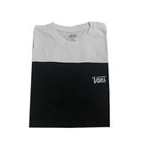 Vans Script Crew Block SS erkek tişörtü, Siyah - Beyaz, M