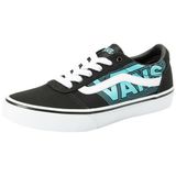Vans Üniseks Çocuk Ward Süet/Kanvas Spor Ayakkabısı, Siyah Checker Black True White Pvj, 36 EU, Glow Vans Neon Blue Black, 22 EU