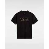 Vans VN000HY3BLK1 Bubble Camo Drop V Fill Ss Crew Genç Tişörtü Siyah Yumuşak Kumaşlı Erkek Çocuk İçin Rahat Kullanım