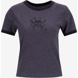 Vans Vn000Rc1O8W1-Cruzing Ringer Tee Bisiklet Yaka Normal Düz Kadın T-Shirt, Gri, Xs
