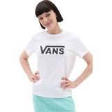 Vans WM DROP V SS CREW-B Beyaz Kadın Kısa Kol T-Shirt - XL