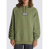 Vans Yeşil Kapüşon Yaka Erkek Sweatshirt Düz Desen Normal Kalıp VN000HP1ZBF1-VANS Boxed Pullover - XS